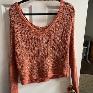 Free People orange sweater, size small